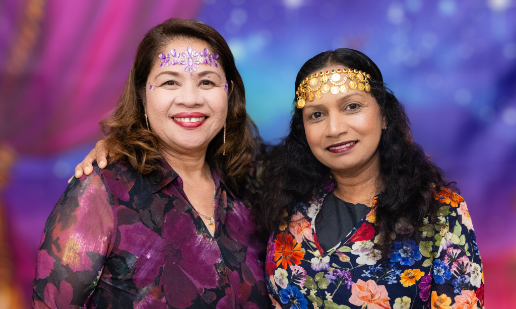 Aged care lifestyle coordinator Tess with residents at Aeralife Illawong